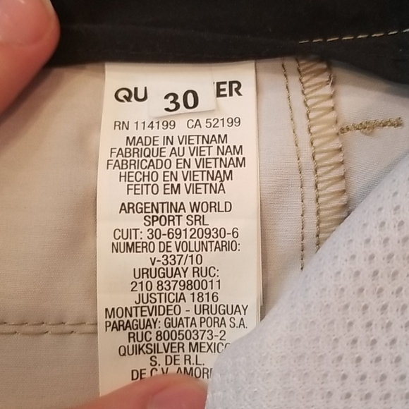 NWOT Quiksilver Slub 19" Amphibians Swim Shorts - Picture 5 of 7